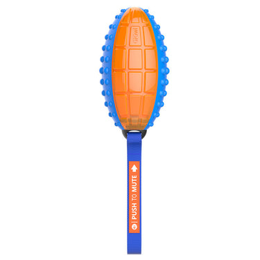 Push to Mute Rugby Ball ( Blue/Orange Solid/Transparent )